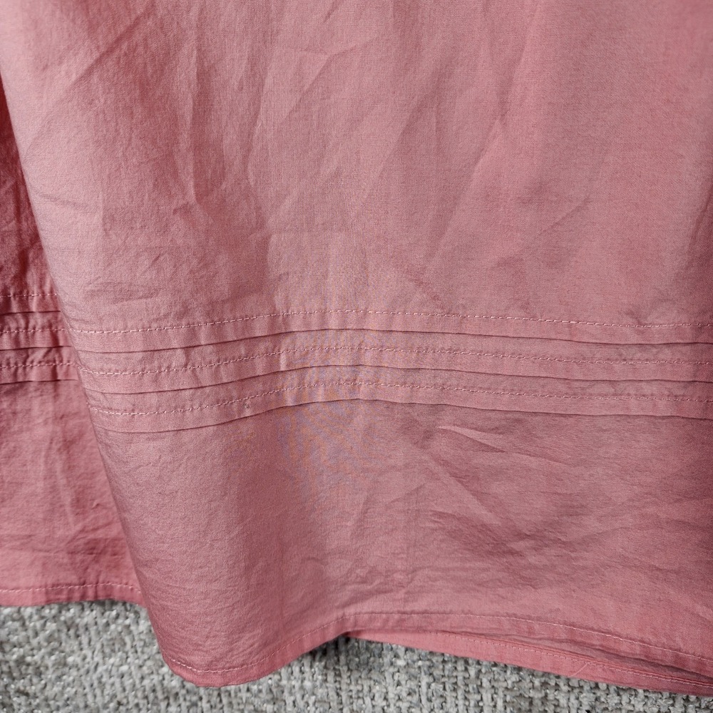 A New Day Pink Cotton Midi Skirt Womens M Boho Bric-Brac Pintuck Casual NEW - Picture 4 of 13